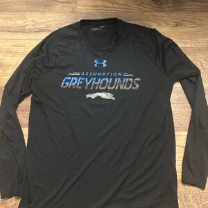 Under Armour Black and Blue Long Sleeve Men's Tee